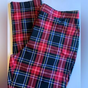 Draper James RSVP Red Black Plaid Pants women size XXL